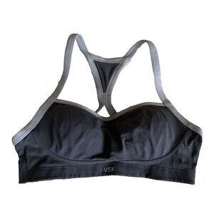 Victoria’s Secret VSX Sport Women's 34C Gray Racerback Wire Free Sports Bra